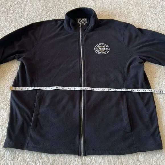 Guinness Open Gate Brewery fleece zip up black size xl